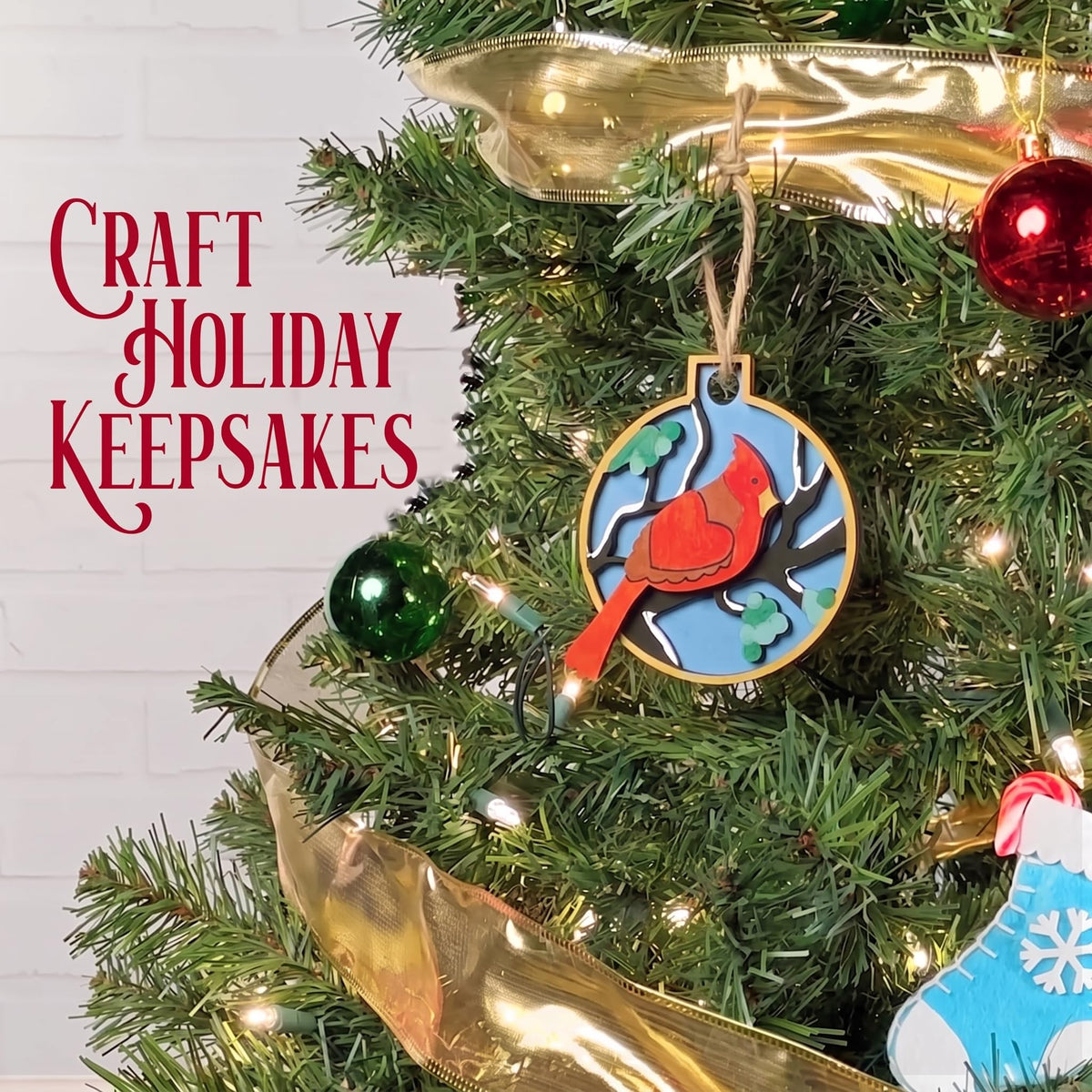 Twenty Five Day Christmas Craft Kit with Diamond Art, Paint by Number and Hangable Ornament Projects