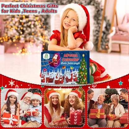 Brain Teaser Advent Box Packing 24 Interlocking Metal Ring and Wooden Block Puzzles for Puzzle Fans of Every Age