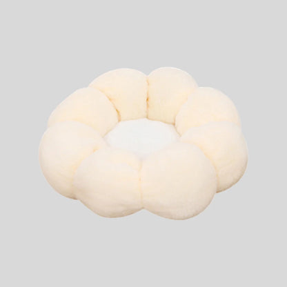 Blossom Shaped Cushion Bed for Cats and Small Dogs with Padded Edge