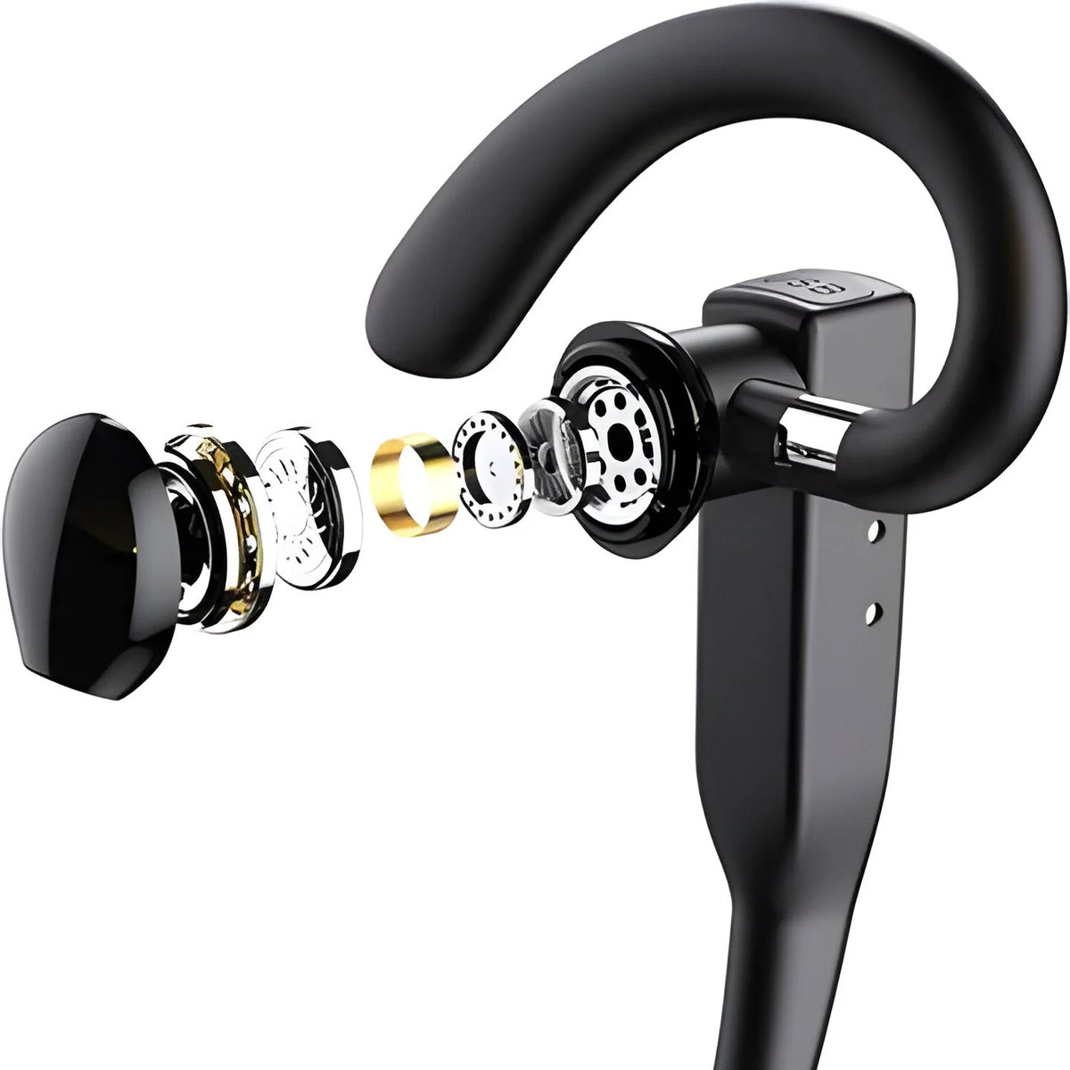 Bluetooth 5.1 Over Ear Driver Headset with Two Microphones and Boom Arm for Calls