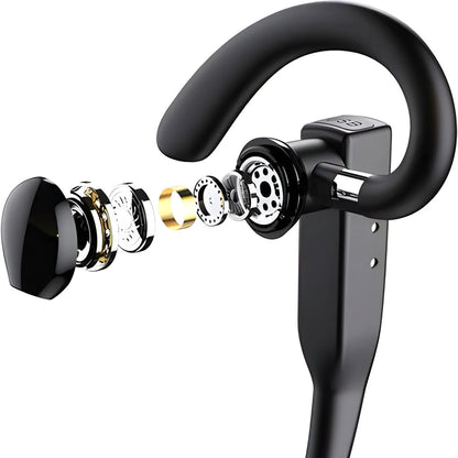 Bluetooth 5.1 Over Ear Driver Headset with Two Microphones and Boom Arm for Calls