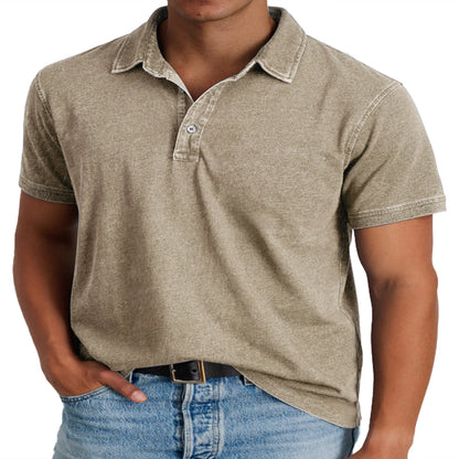 Mens Loose Fit Collared Casual Shirt with Washed Finish, Choice of 10 Colours