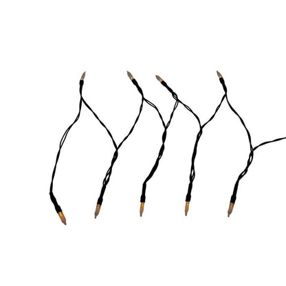 Orange String Lights for Halloween Porches Hedges and Gutter Lines
