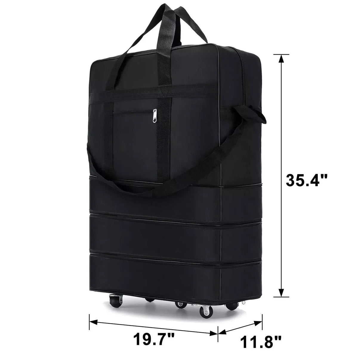 Extra Large Wheeled Travel Holdall, 42 Inch with Expandable Compartments and Spinner Wheels