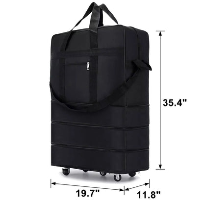 Extra Large Wheeled Travel Holdall, 42 Inch with Expandable Compartments and Spinner Wheels