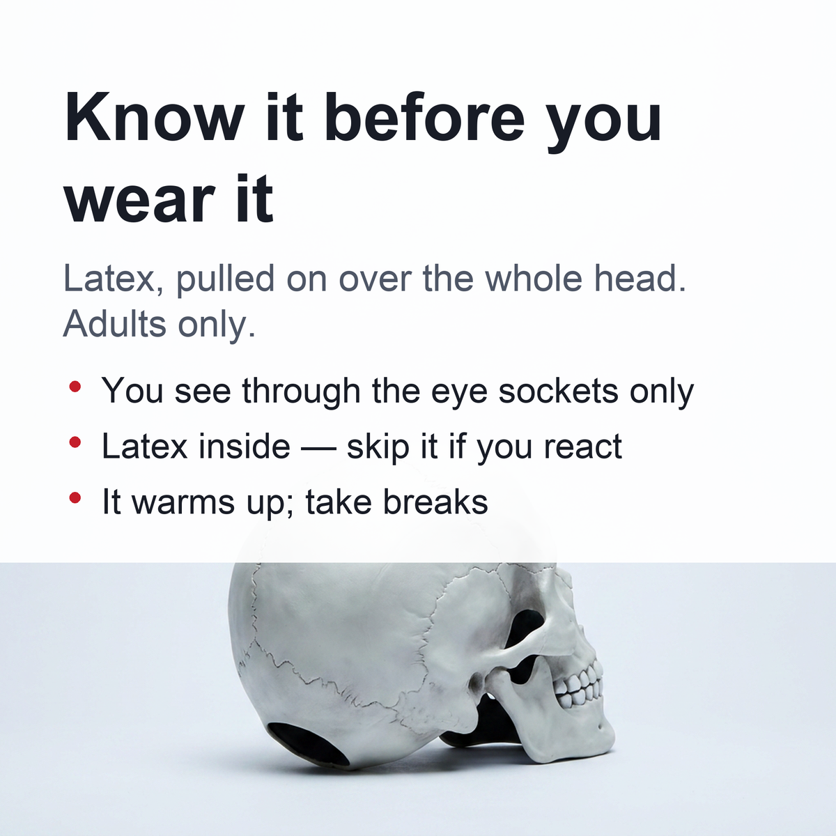 Movable Jaw Full Head Latex Skull Mask for Halloween