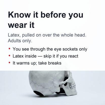 Movable Jaw Full Head Latex Skull Mask for Halloween