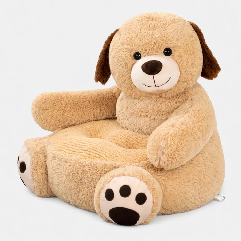 Animal Themed Fluffy Sleeping Bed for Pets with Bolster Rim and Washable Fabric