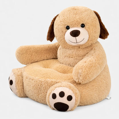 Animal Themed Fluffy Sleeping Bed for Pets with Bolster Rim and Washable Fabric