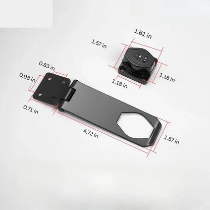 Keyless Cupboard Drawer Latch with Resettable 3 Number Code, Adhesive Mount