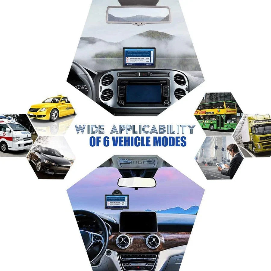 Dashboard Sat Nav Device with 7 Inch Touchscreen, Preloaded Maps and Lifetime Updates