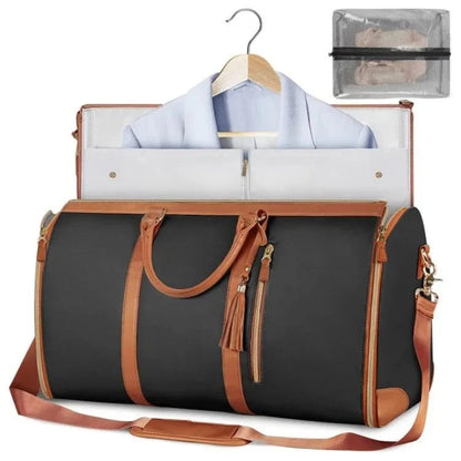 Foldable Suit Cover Travel Case with Inner Storage Compartments and Carry Strap