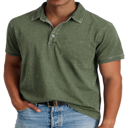 Mens Loose Fit Collared Casual Shirt with Washed Finish, Choice of 10 Colours