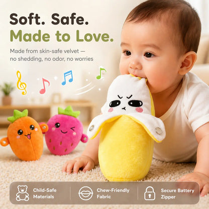Touch Sensor Stuffed Animal Toy with Sound and Movement Reactions