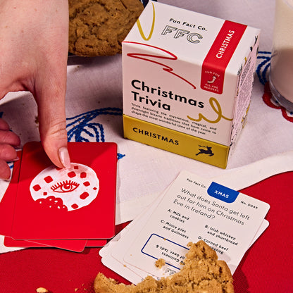 Christmas Trivia Deck with Quirky Holiday Questions for Family Dinners and Office Parties