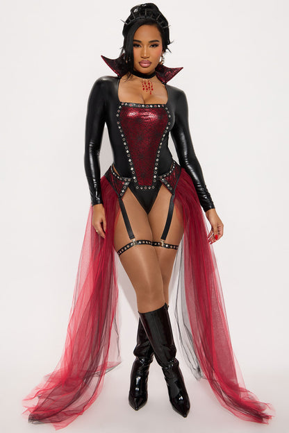 Dark Drama Romper Costume Set with Collar and Choker