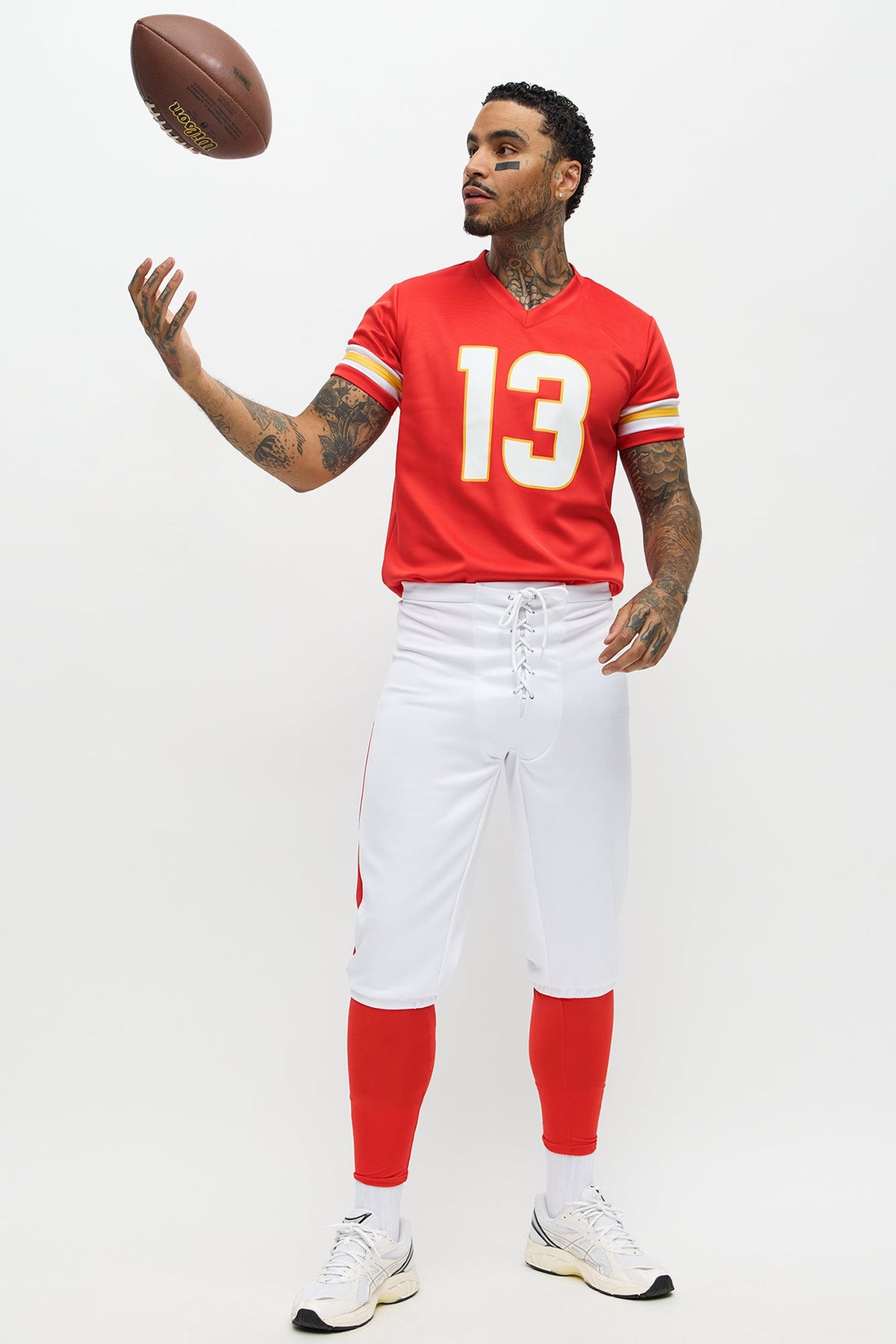 Sporty Cropped Costume Set with Panty Bottom and Arm Bands