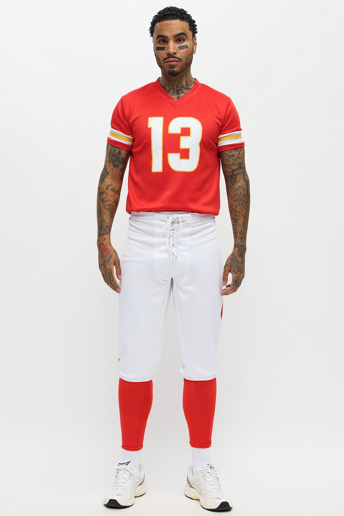 Sporty Cropped Costume Set with Panty Bottom and Arm Bands