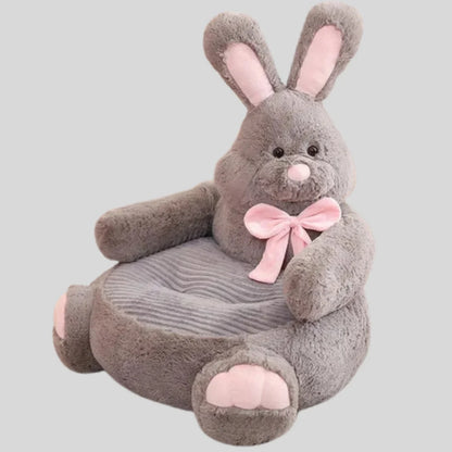 Animal Themed Fluffy Sleeping Bed for Pets with Bolster Rim and Washable Fabric