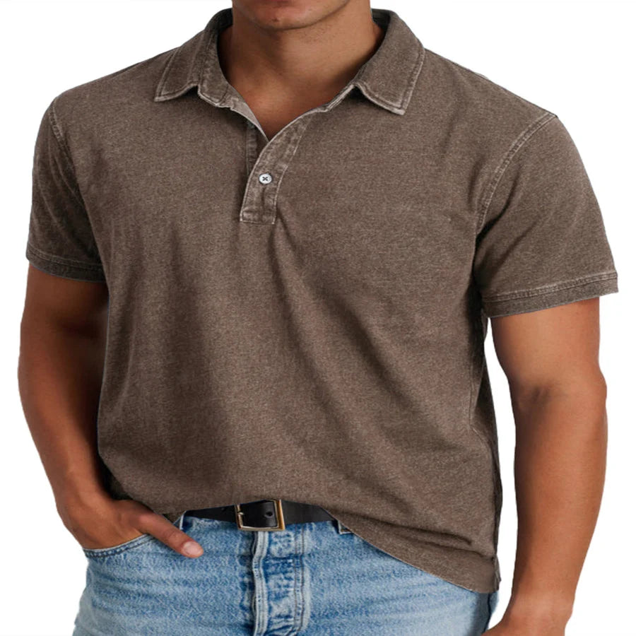 Mens Loose Fit Collared Casual Shirt with Washed Finish, Choice of 10 Colours