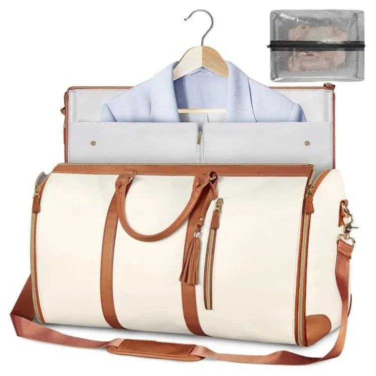 Foldable Suit Cover Travel Case with Inner Storage Compartments and Carry Strap