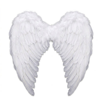 Layered Feather Angel Wings with Elastic Straps in Four Colors and Six Widths