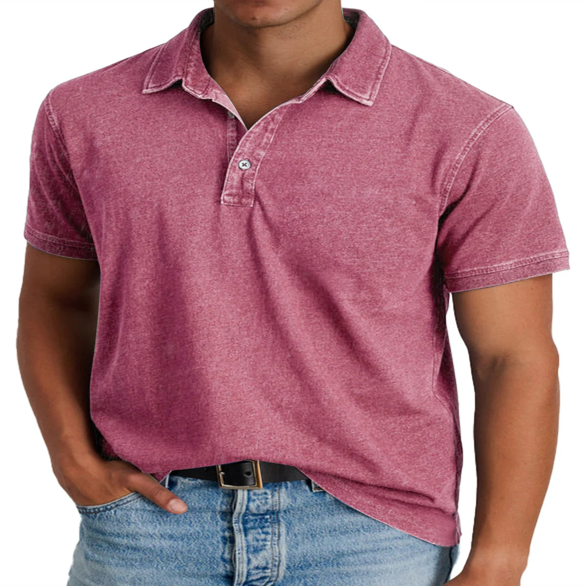 Mens Loose Fit Collared Casual Shirt with Washed Finish, Choice of 10 Colours
