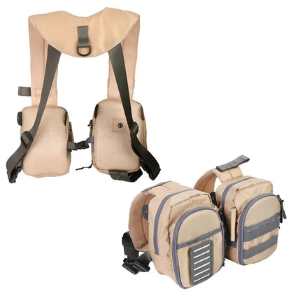 Chest Tackle Bag with Adjustable Straps and Multiple Compartments for Fishing