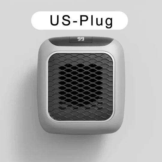 Wall Mounted Ceramic Mini Heater with Wireless Remote and 12 Hour Timer, 800W
