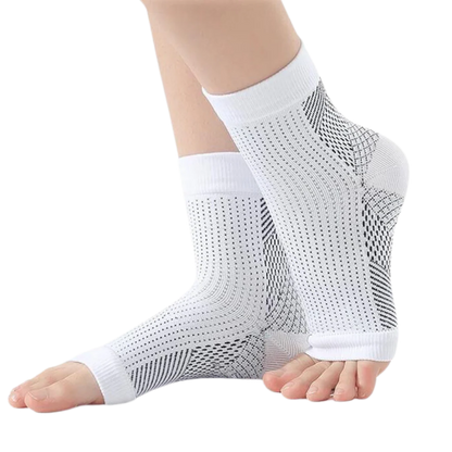 Arch Support Compression Socks with Open Toe and Anti Slip Nylon
