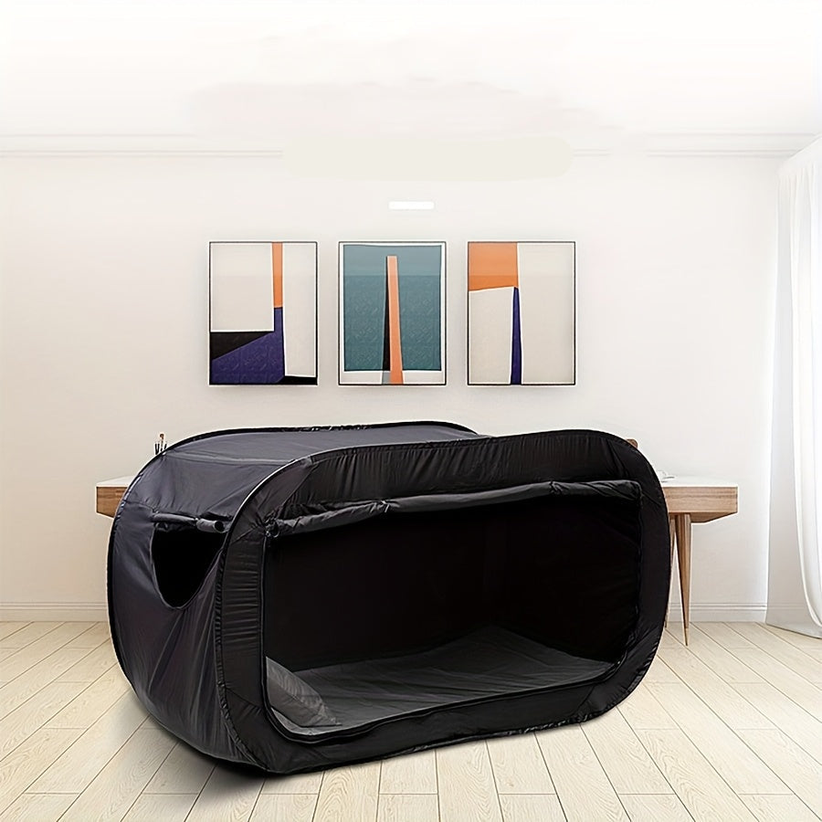 Enclosed Bed Tent with Mesh Ventilation and Dual Zipper Access Design