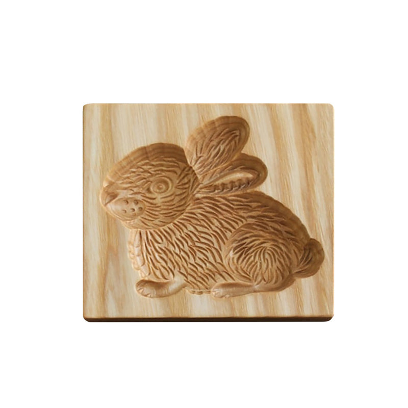 Wooden Cookie Cutter Stamp with Two Piece Press System and Beech Wood Construction