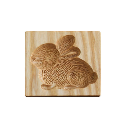 Wooden Cookie Cutter Stamp with Two Piece Press System and Beech Wood Construction