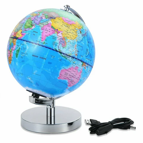 Floating World Globe Night Light with 12 Constellations and Touch Control
