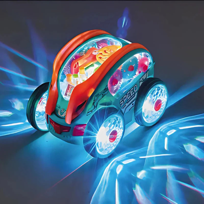 LED Somersault Vehicle Toy with Music and 360 Degree Rotation for Active Kids