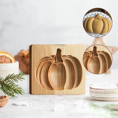 Wooden Cookie Cutter Stamp with Two Piece Press System and Beech Wood Construction