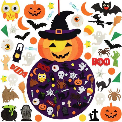 Felt Board Set with 50 Plus Halloween Ornaments