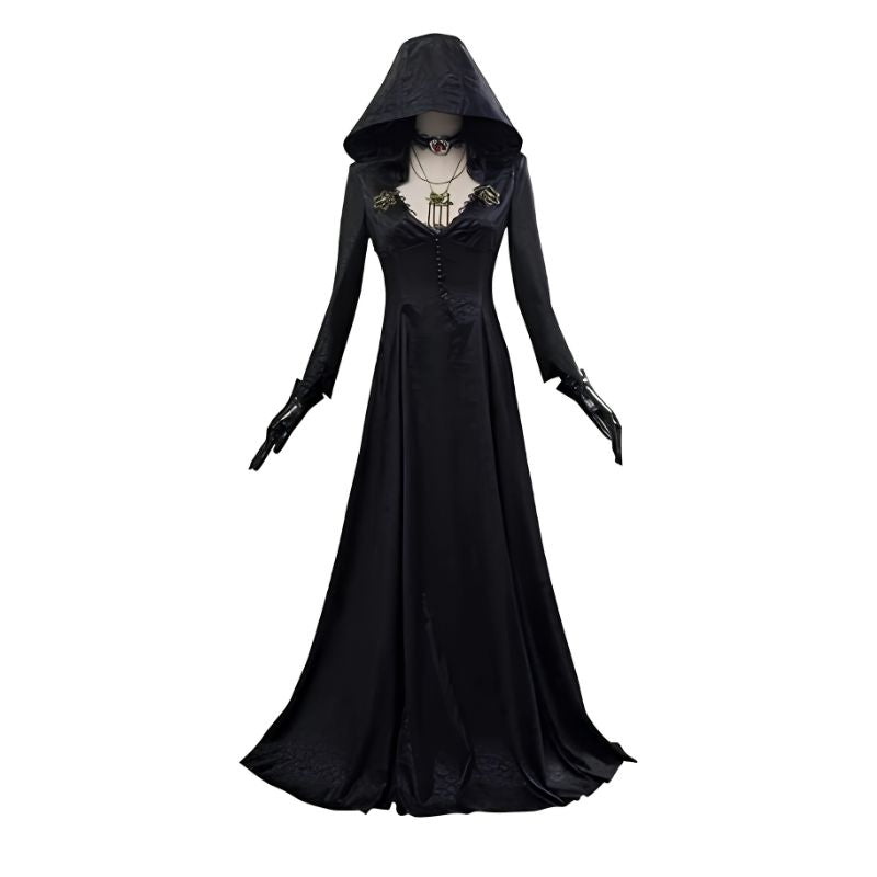 High Quality Official Evil Village Vampire Lady Cosplay Outfit