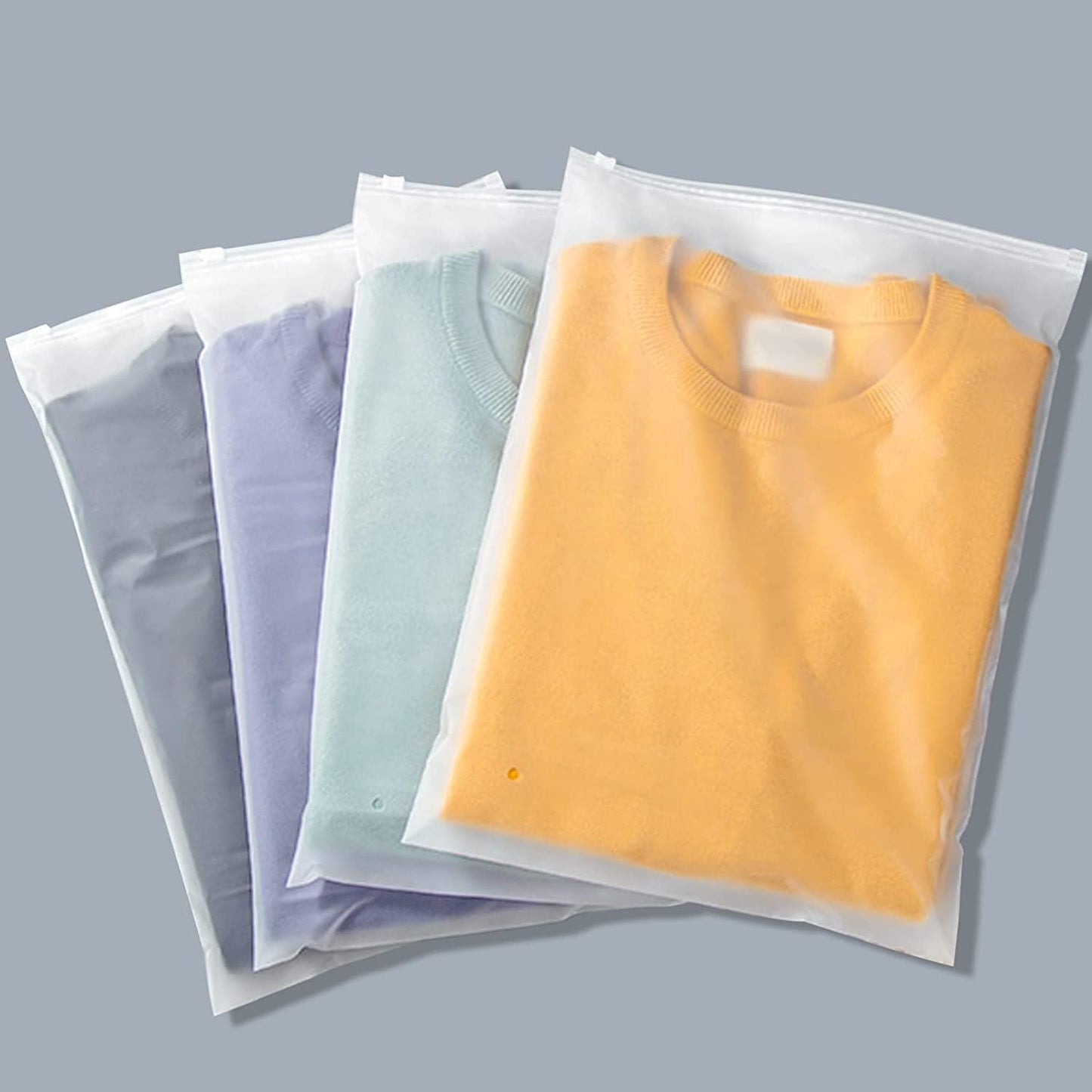 Frosted Zip Storage Bags with Ventilation Holes and Slide Closure, 20 Pack