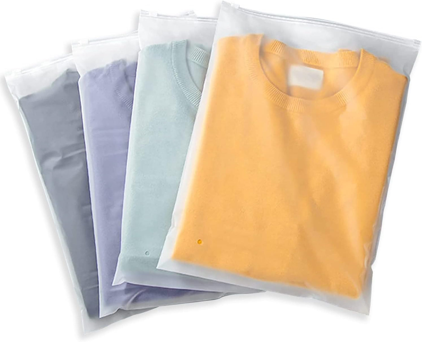 Frosted Zip Storage Bags with Ventilation Holes and Slide Closure, 20 Pack