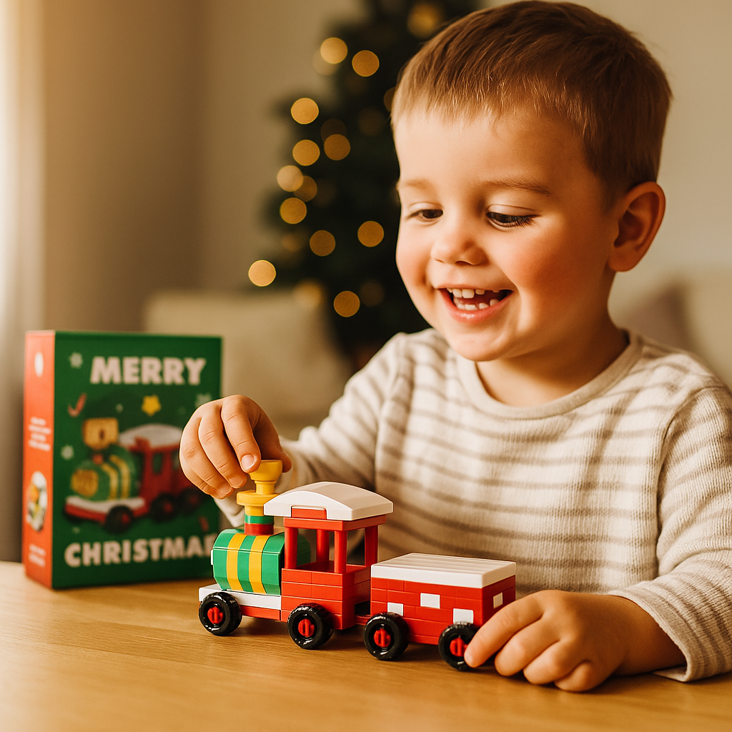 Interlocking Building Block Holiday Characters with Assembly Instructions