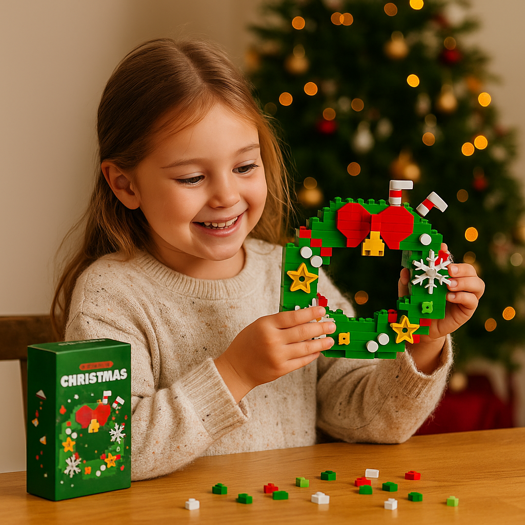 Interlocking Building Block Holiday Characters with Assembly Instructions