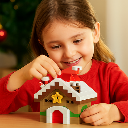 Interlocking Building Block Holiday Characters with Assembly Instructions