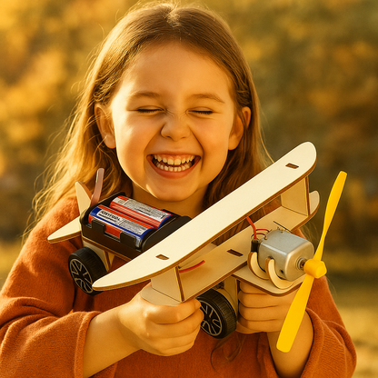 STEM Building Set with Hydraulic Arm and Propeller Plane Models