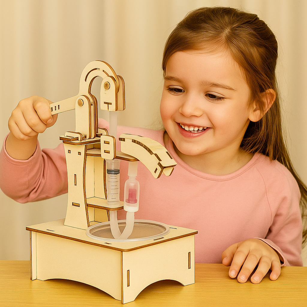STEM Building Set with Hydraulic Arm and Propeller Plane Models