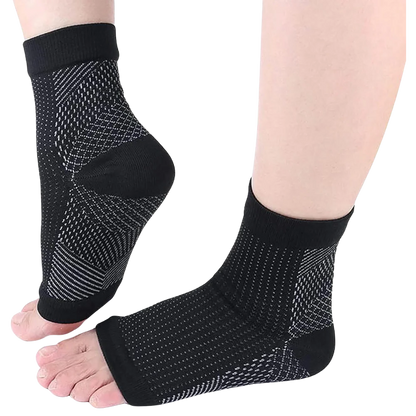 Arch Support Compression Socks with Open Toe and Anti Slip Nylon