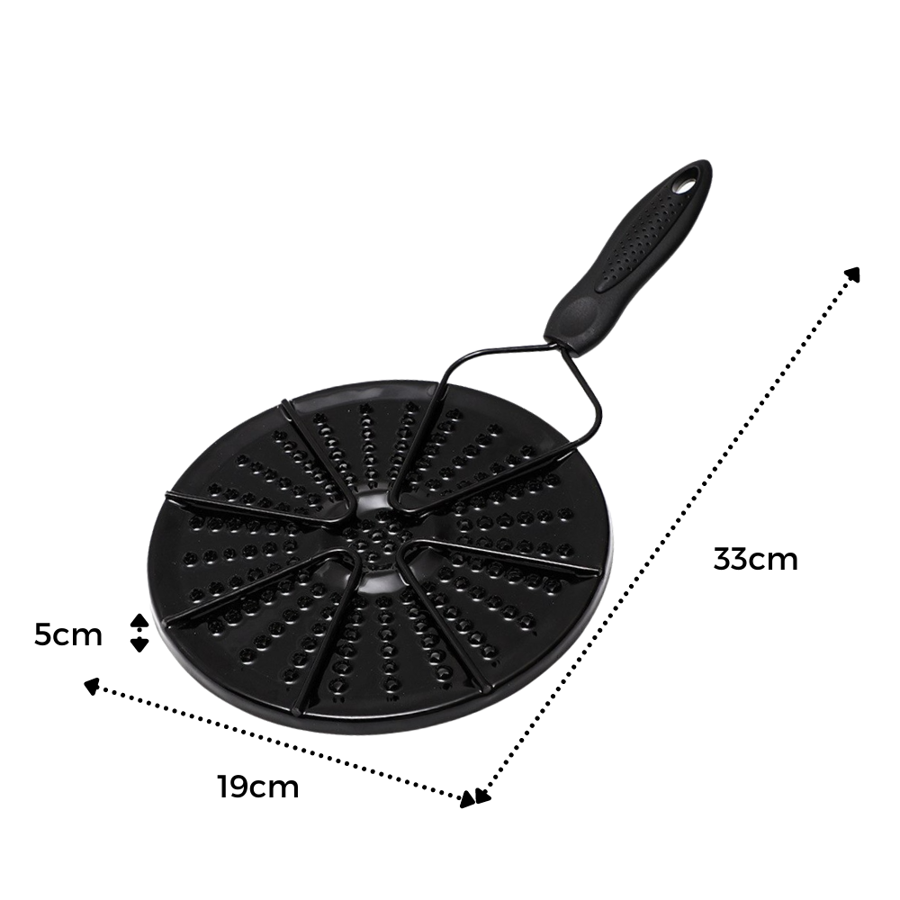 Iron Heat Diffuser Plate with Non Slip Surface and Centered Depression, Multi Burner Compatible