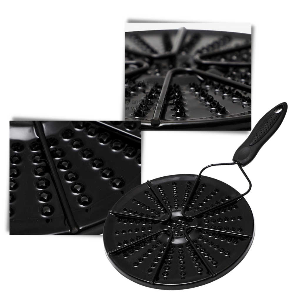 Iron Heat Diffuser Plate with Non Slip Surface and Centered Depression, Multi Burner Compatible