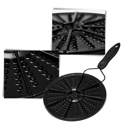 Iron Heat Diffuser Plate with Non Slip Surface and Centered Depression, Multi Burner Compatible