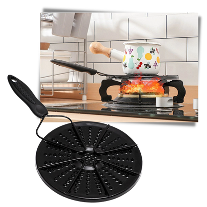 Iron Heat Diffuser Plate with Non Slip Surface and Centered Depression, Multi Burner Compatible